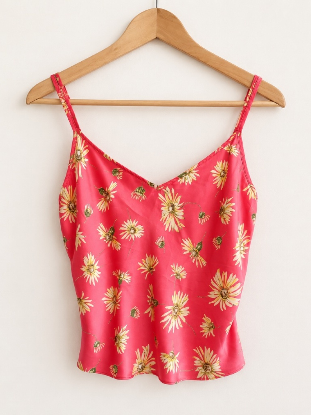 Vintage Victoria’s‎ Secret Silk Daisy Floral Cami Top Pink 1990s Size M